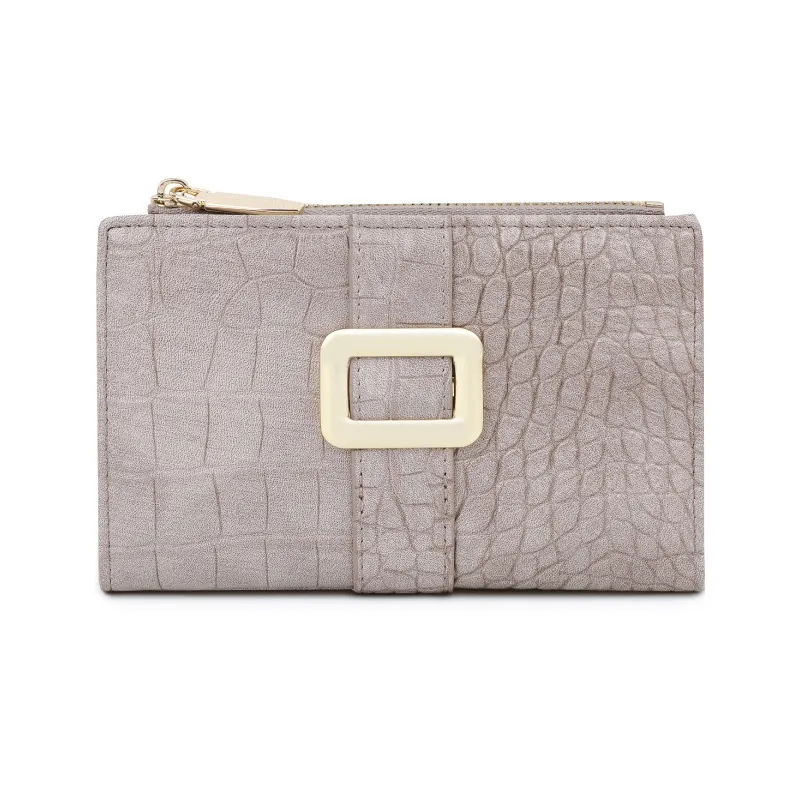 Персонализированный кожаный футляр для удостоверений личности, складной двойной кошелек-бумажник